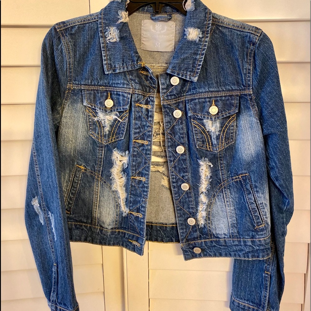 Cropped jean jacket